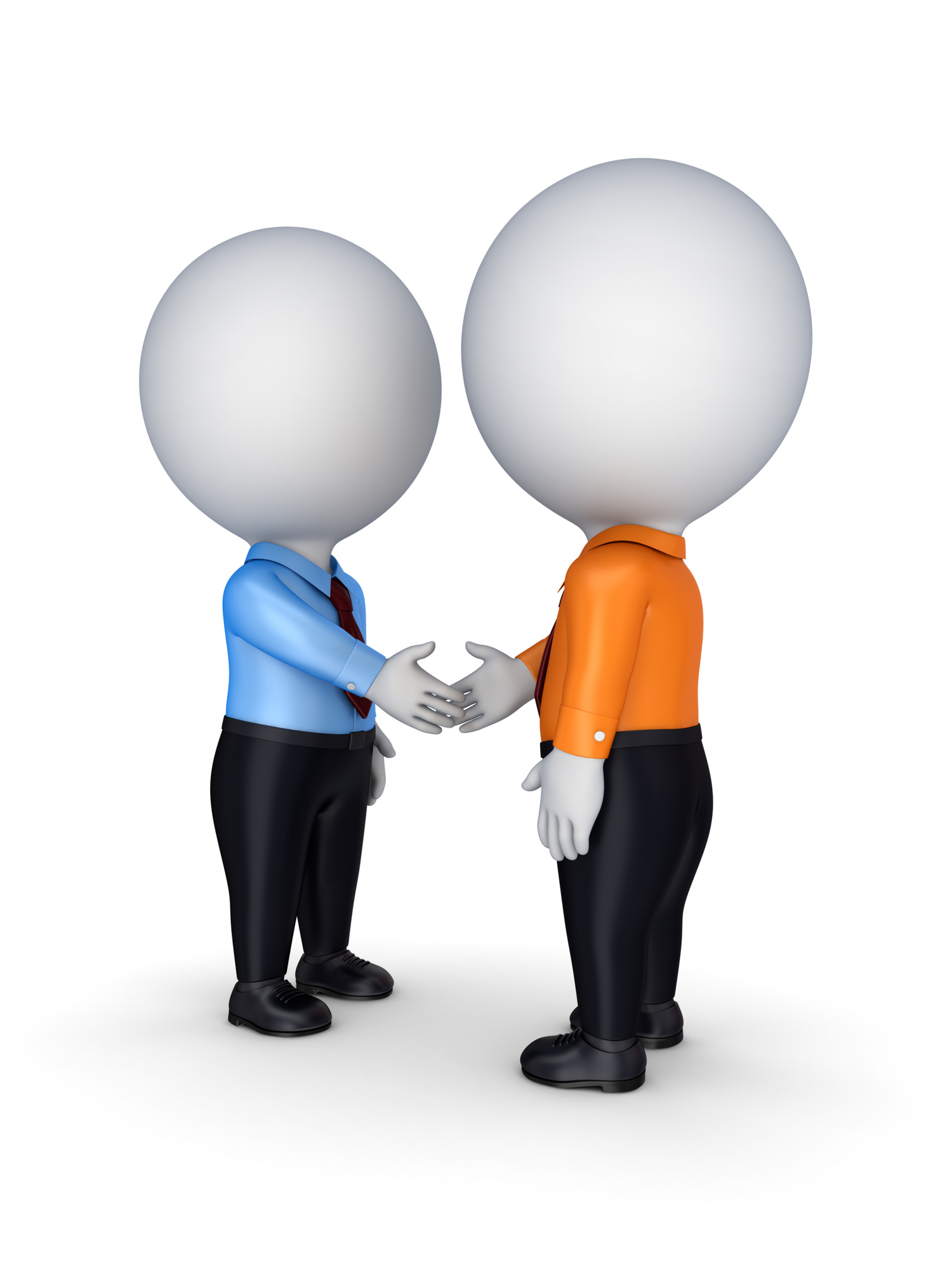 Businesspeople shaking hands.